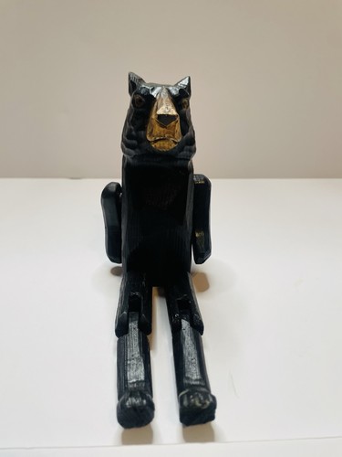 Vintage rustic wooden bear - vintage,