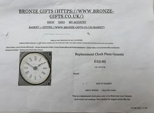 German 66mm bezel quartz clock - german,
