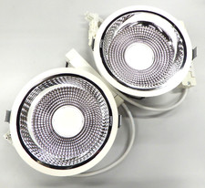 2 x 24W LED iGuzzini MB55 Round White Recessed Downlight Retail Office Light