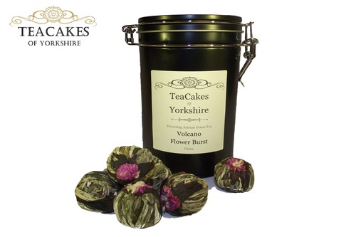 Artisan green tea gift caddy - green,