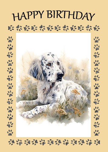 English setter dog birthday - english,