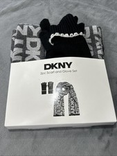 Dkny 2pc scarf and - and, glove