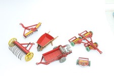 Vintage Dinky Toys Farm vehicle job lot 105b 27k Disc Harrow 27c Massey Harris
