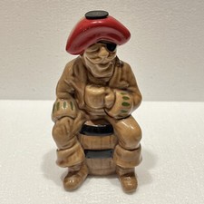 Vintage Cornish Mead Collectable Empty Pirate Shaped Bottle. 