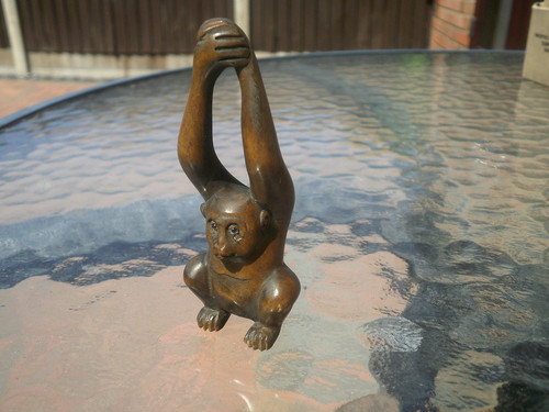 Hand carved wood netsuke - wood,