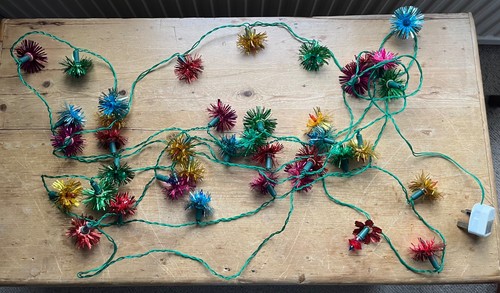 Vintage flower shape tinsel - vintage,