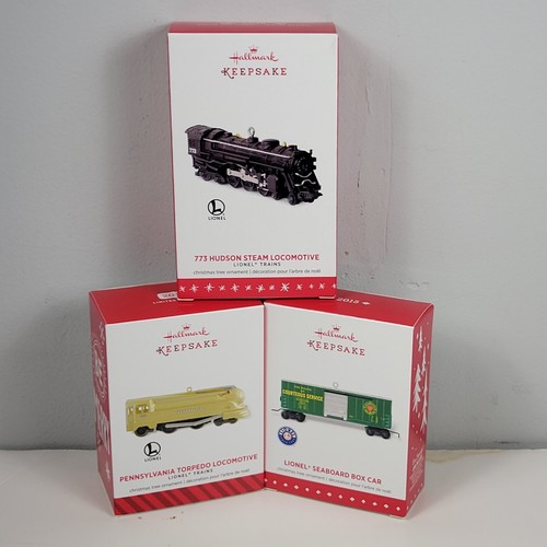 Three lionel train - lionel, hallmark