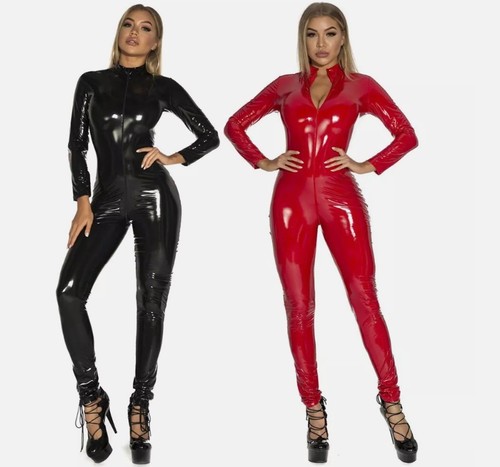 Women shiny pvc bodysuit - women,