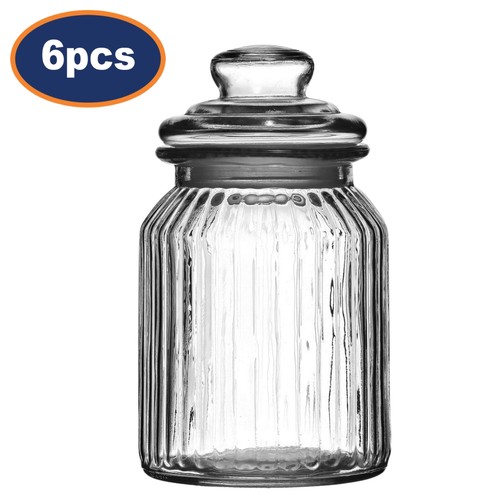 6pcs 990ml clear glass - clear, tea