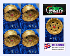 Set - 7x13 Gold Cromodora CD66 Replica Alloy Wheels Autobianchi Fiat Abarth