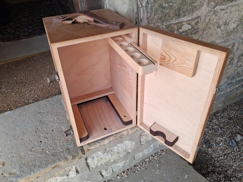 Microscope wooden box with - , 2
