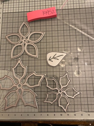 Poinsettia flower die - , set