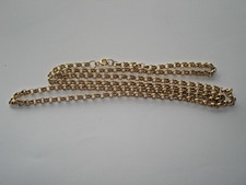 QUALITY 26" LONG HEAVY WEIGHT HALLMARKED 9ct GOLD BELCHER NECKLACE - 13.8 GRAMS