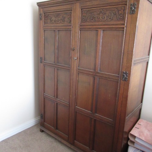 Vintage oak wardrobe - vintage,