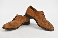 Tricker's Suede Derby Brogues Men's Size UK 8 Classic Brown Lace Up 