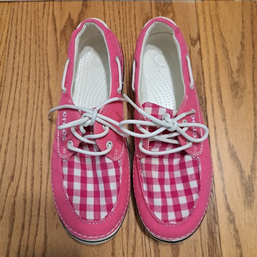 Crocs hover boat pink gingham - boat,