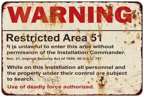 Warning restricted area - warning,