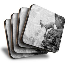 Set of 4 Square Coasters - BW
