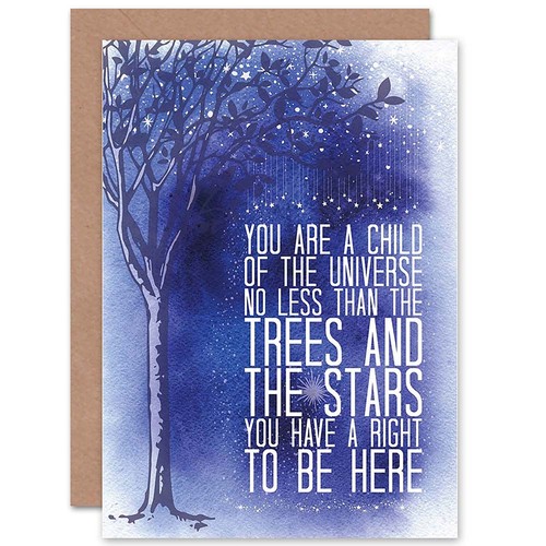 Desiderata card quote - desiderata, stars