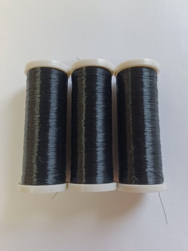 Black nylon thread 200m - x,
