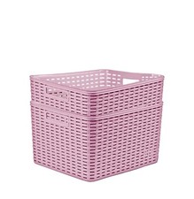 2 x Large Rattan Storage