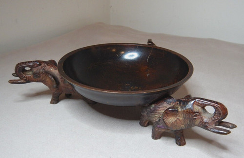 Antique asian bronze elephant - antique,