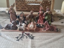 Christmas nativity set resin - christmas,