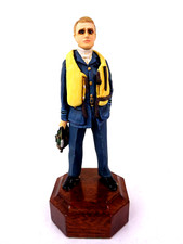 Unknown RAF Pilot 90mm Metal Kit Figure Painted Poste Militaire Barton