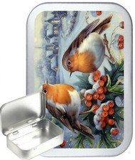 Robin Love Small Silver Hinged