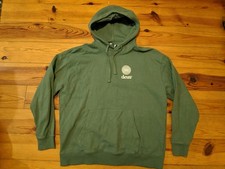 DEUS EX MACHINA MENS GREEN HEAVY COTTON PULLOVER HOODIE VGC SIZE L