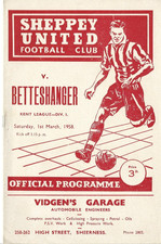 1957/58  SHEPPEY UNITED v