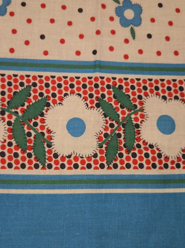 Vintage cotton border print - vintage,