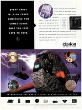 PRINT AD, 1995 Clarion Car Audio & Beyond 90's Car Multimedia CD Changer Tech