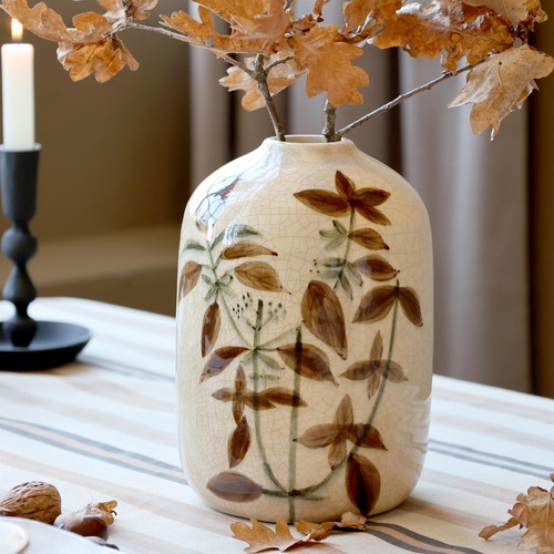 Large vase glazed - vase, cream