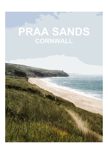 Praa sands cornwall art print - art,