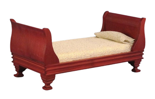 Dolls house sleigh bed - sleigh,