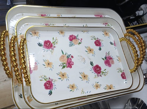 Stackable floral serving - stackable,