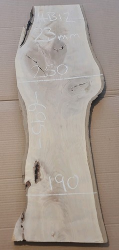 Hornbeam live edge slab - live,