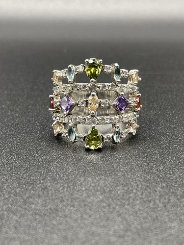 Sterling silver multi coloured - silver,