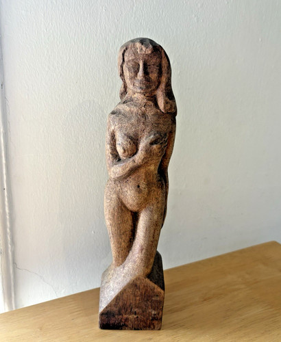 Vintage hand carved wooden art - vintage,
