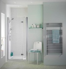 Bristan Java Hinged for Recess 800mm Pack Polished Silver Clear Glass