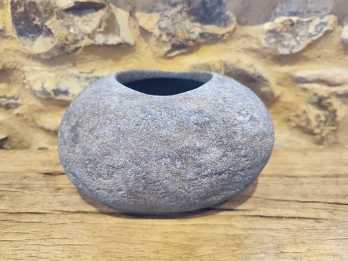 Natural stone pot - stone,