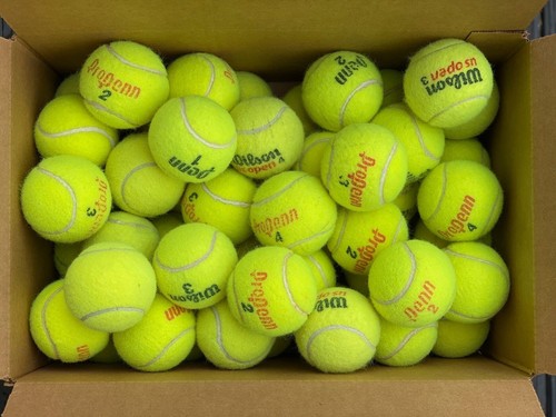 Used branded tennis balls - branded,