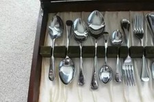 Quality 1950s Old English Cutlery set Sheffield Chrome Plated Stainless Steel