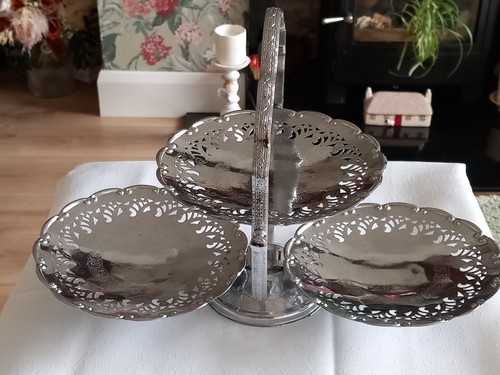 Vintage chrome three tier - three,