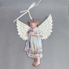  2 HEAVENS LITTLE ANGELS HANGING ORNAMENTS   DONA GELSINGER BRADFORD EDITIONS