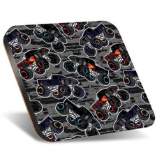 1x Square Coaster 12cm Monster
