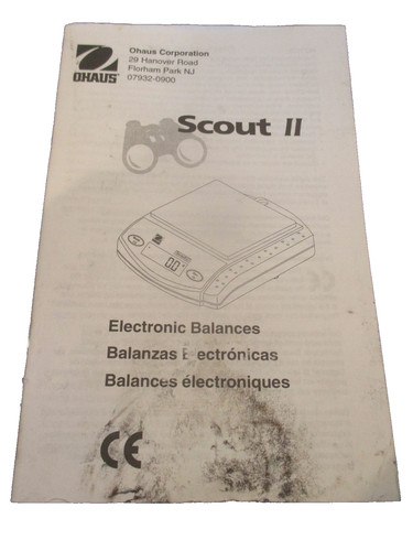 2000 ohaus scout - ohaus, portable
