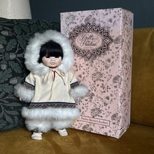 Vintage Pauline Bjonsen-Jacobson Porcelain Limited Edition Doll Eskimo Inuit 14"