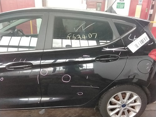 Rear passenger door left black - door,